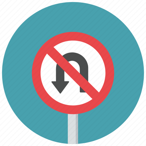 No u turn, prohibit, traffic sign, u turn, u turn prohibit, warning sign icon - Download on Iconfinder