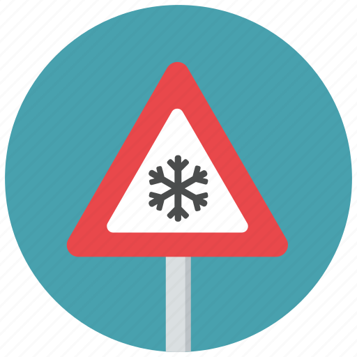 Danger, ice, icy, slippery, traffic sign, warning, warning sign icon - Download on Iconfinder