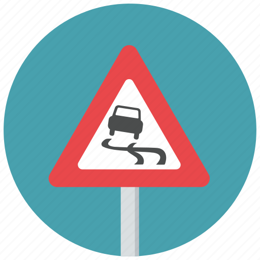 Caution, danger, icy, slippery, slippery ahead, slippery road, warning icon - Download on Iconfinder