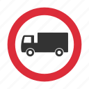 traffic sign, truck, warning, warning sign