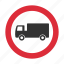 traffic sign, truck, warning, warning sign 