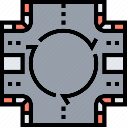 Roundabout, road, traffic, town, transportation icon - Download on Iconfinder