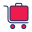 train, transportation, trolley bag 
