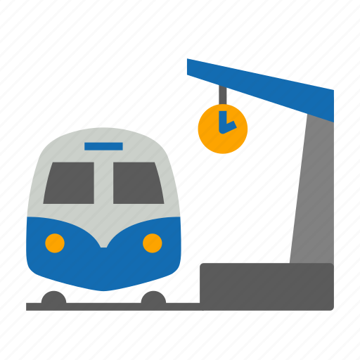 Train, subway, platform, station, railroad, railway, public transport icon - Download on Iconfinder