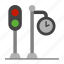 clock, transportation, urban, stop light, signaling, traffic signal, traffic light 