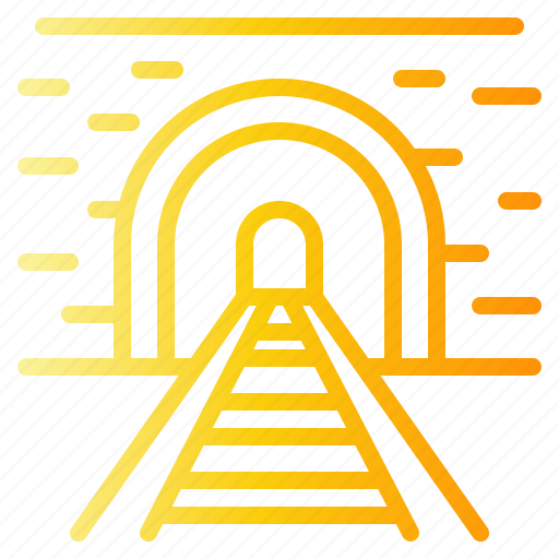 Tunnel, railway, railroad, train, passage, track, transportation icon - Download on Iconfinder