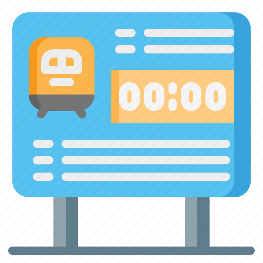 Schedule, time, and, date, signpost, transportation, train icon - Download on Iconfinder