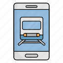 online, ticket, train, smartphone, station