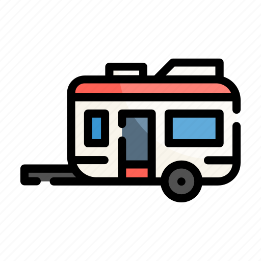 Caravan, camping, trailer, van, travel, transport, vehicle icon - Download on Iconfinder