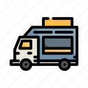 truck, van, food, fast, vehicle