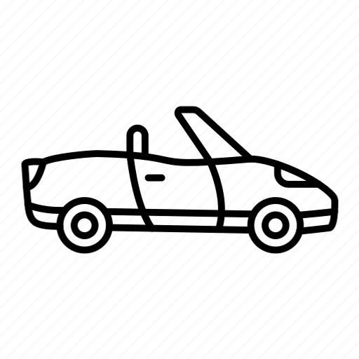 Convertible car, cabrilet car, personal car, convertible, roadster, car icon - Download on Iconfinder