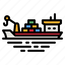 ship, cargo, container, logistics, transportation