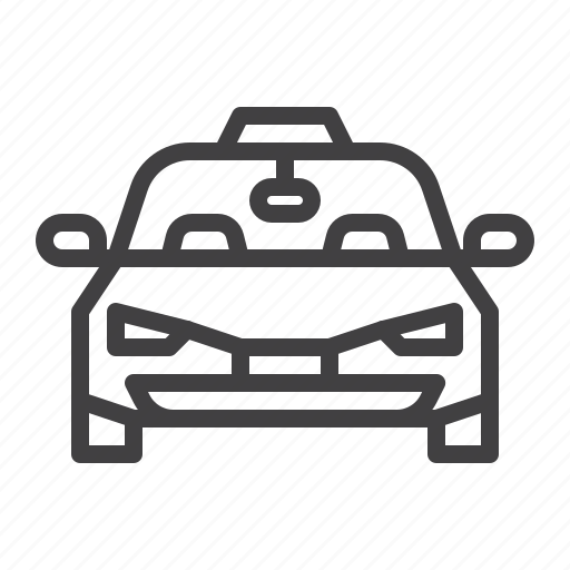 Taxi, car, front, transportation icon - Download on Iconfinder