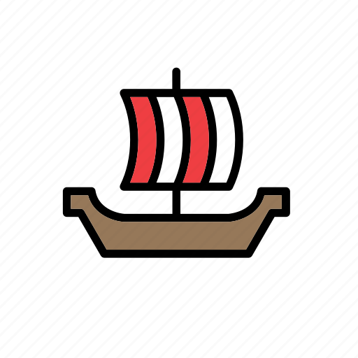 Boat, galley, sailing, ship, transport, viking, yacht icon - Download on Iconfinder