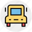 cargo, delivery, front, school bus, transport, truck 