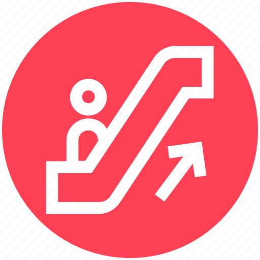 Arrow, escalator, lift, staircase, stairs, up icon - Download on Iconfinder