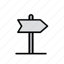 arrow, car, direction, indication, sign, traffic, travel
