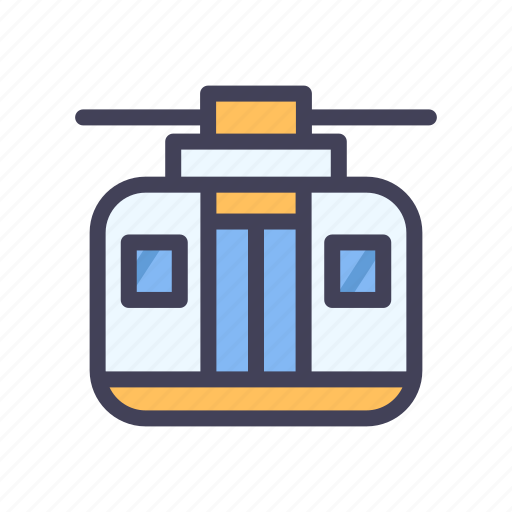 Transport, transportation, vehicle, cable, train icon - Download on Iconfinder