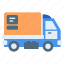 truck, delivery, courier, shipping, service, business, transport, package