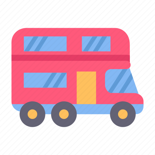 Transport, transportation, vehicle, bus, double, decker icon - Download on Iconfinder