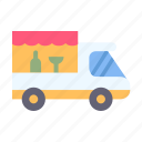 transport, transportation, vehicle, food, truck, meal, drink