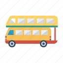 auto, bus, double, transport, transportation, travel, vehicle
