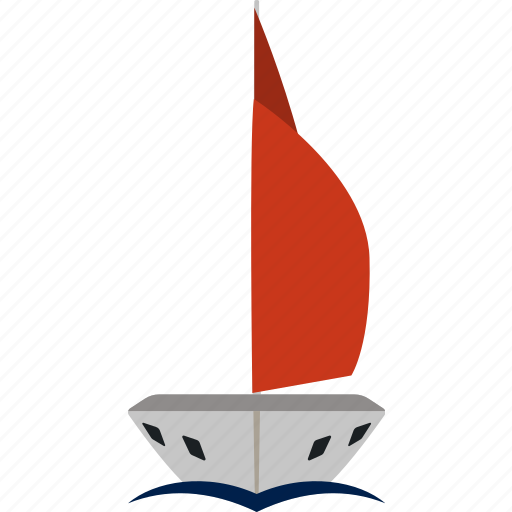 Boat, flat, sail, sailboat, sailing, ship, yacht icon - Download on Iconfinder
