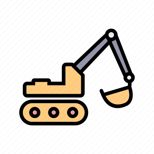 Excavator, construction, machinery icon - Download on Iconfinder