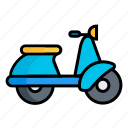 moped, motor bicycle, motorbike, motorcycle, bike, motorscooter, scooter