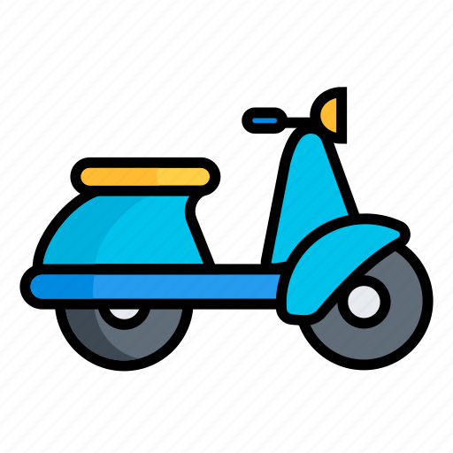 Moped, motor bicycle, motorbike, motorcycle, bike, motorscooter, scooter icon - Download on Iconfinder