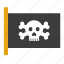 transport, boat, bones, flag, pirate, ship, skull 