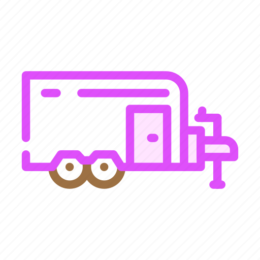 Trailer, house, wheel, transport, vehicle, flying icon - Download on Iconfinder