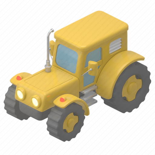 Ecology, tractor, farming, agriculture, vehicle, machinery, equipment 3D illustration - Download on Iconfinder