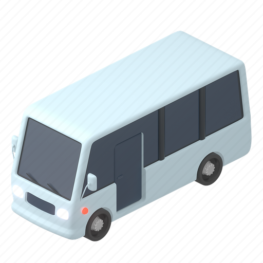 Transportation, bus, vehicle, transport, public, road, map 3D illustration - Download on Iconfinder