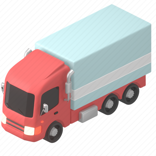 Transportation, delivery, logistic, lorry, truck, vehicle, transport 3D illustration - Download on Iconfinder