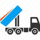 tipper, unloading, dump truck, hopper, tip lorry, garbage transportation, upload