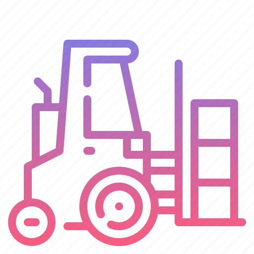 Forklift, logistic, transport, warehouse icon - Download on Iconfinder