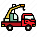 crane, transport, truck, vehicle