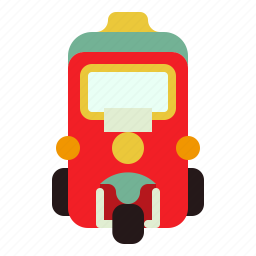 Rickshaw, three, tourism, transportation, tuk, wheeler icon - Download on Iconfinder