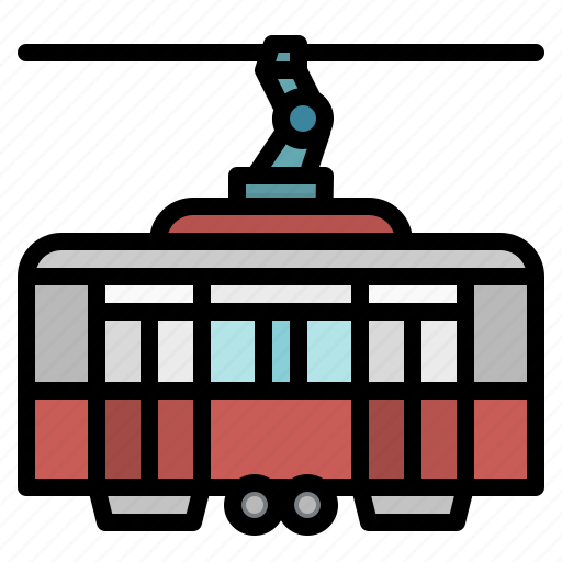 Railway, streetcar, train, tram, transport icon - Download on Iconfinder