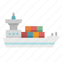 boat, cargo, distribution, ship, transport