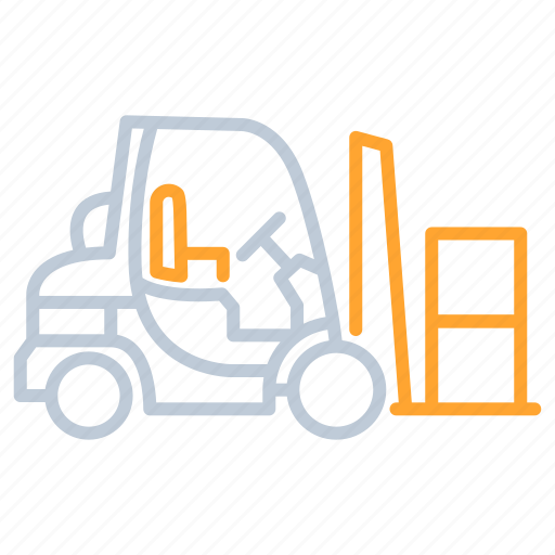 Forklift, logistics, shipping, transportation, warehouse icon - Download on Iconfinder