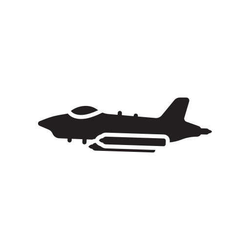 Aeroplane, aircraft, airplane, fighter, military, plane icon - Free download