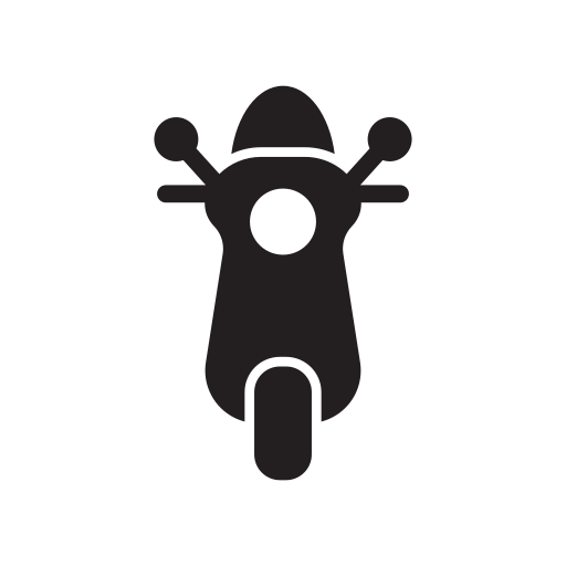 Front, motor, motorcycle, scoot, scooter, view icon - Free download