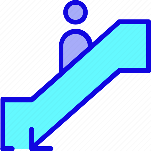 Arrow, direction, down, elevator, location, marker, move icon - Download on Iconfinder