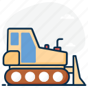 bulldozer, construction bulldozer, construction vehicle, earth mover, industrial machine