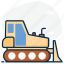 bulldozer, construction bulldozer, construction vehicle, earth mover, industrial machine 