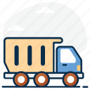 delivery truck, delivery vehicle, dump, dump truck, garbage delivery, logistics, truck