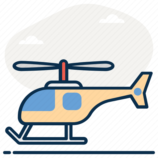 Air transport, aircraft, chopper, heli, helicopter, whirly bird icon - Download on Iconfinder