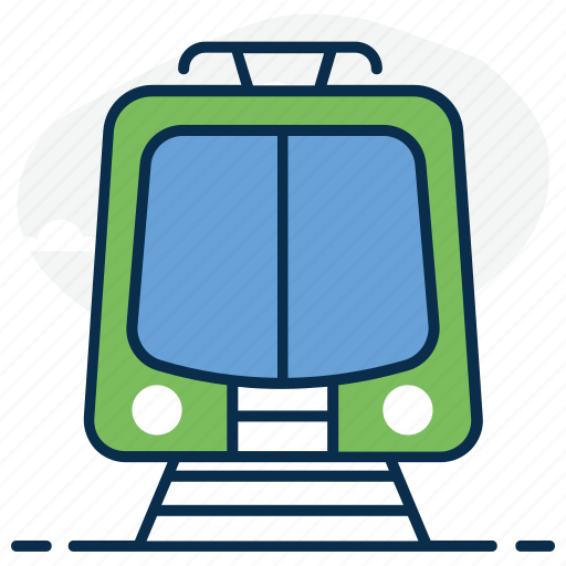 Electric train, railway road, rapid, subway, train, tram, transport icon - Download on Iconfinder